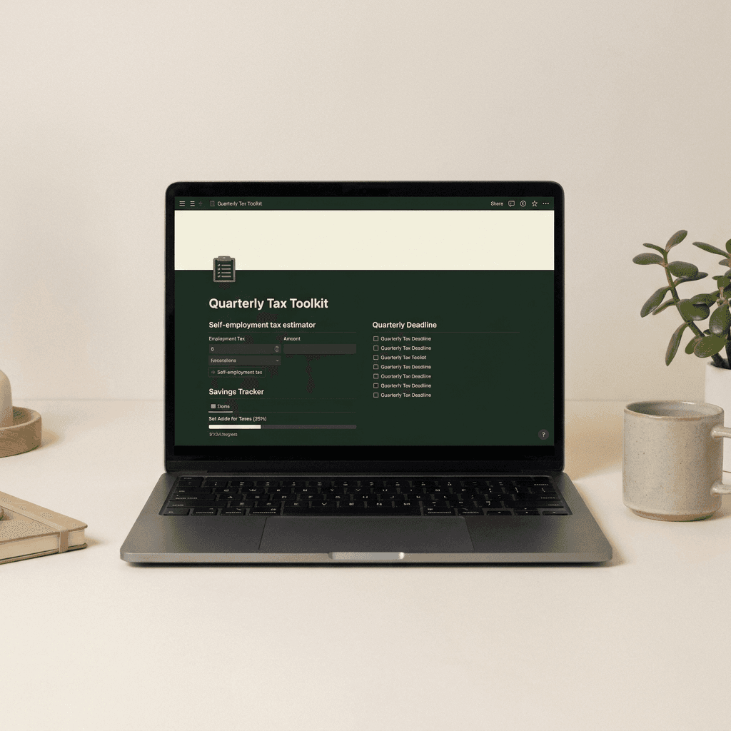 Quarterly Tax Toolkit — Google Sheets + PDF · instant download
